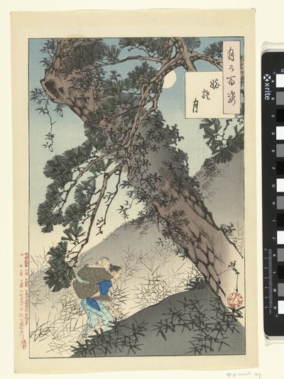 月亮与被遗弃的老妇人
月亮与被遗弃的老妇人》（物名）
月亮的一百个方面（系列名称）
月百态（物体上的系列名称） 作者 秋山布右卫门
