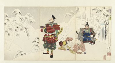 吉野にしくざ行んべすりが
1892年吉野山吉常和静塚御前的断裂 作者 渡边弥太郎