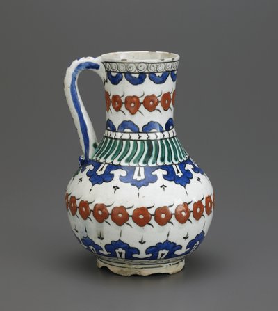 Jug，Iznik，奥斯曼王朝，16-17世纪（陶瓷） 作者 Turkish School