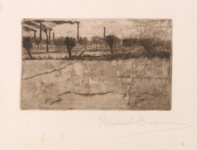 工业植物景观 作者 翁贝托·博西奥尼（Umberto Boccioni）