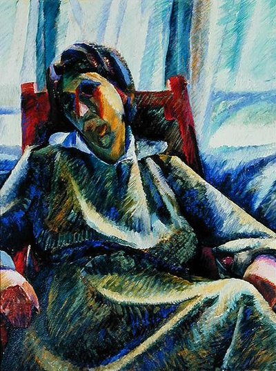 西尔维娅（布面油画） 作者 翁贝托·博西奥尼（Umberto Boccioni）