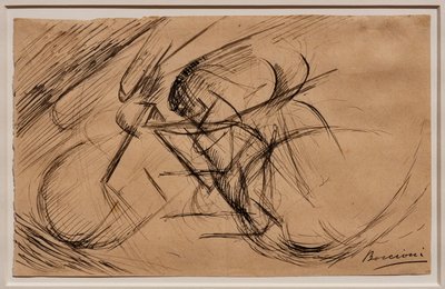 骑自行车者的活力研究 作者 Umberto Boccioni