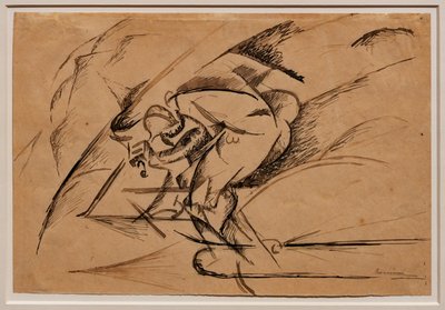 自行车运动员动态研究 作者 翁贝托·博西奥尼（Umberto Boccioni）