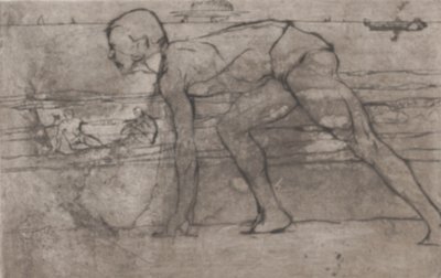 运动员》，1907年。 作者 翁贝托·博西奥尼（Umberto Boccioni）