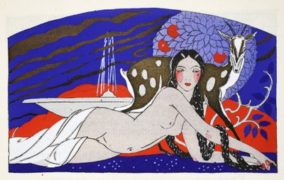 长辫子女孩（模板印花） 作者 翁贝托·布鲁内莱斯基