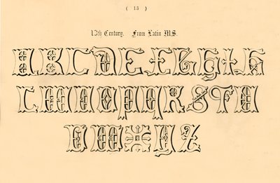 13世纪。源自拉丁文女士，1862年 作者 不明