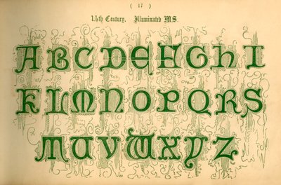 14世纪。照明的女士，1862年 作者 不明
