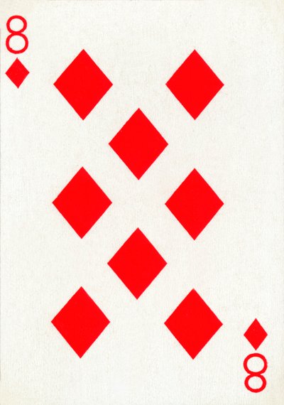 古德父子公司纸牌中的8颗钻石，c1940 作者 不明