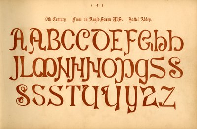 9世纪。来自Anglo-Saxon MS。巴特尔修道院，1862年 作者 不明
