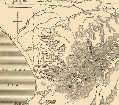 ANZAC前进，加里波利半岛，第一次世界大战，1915年，c1920。 作者 不明