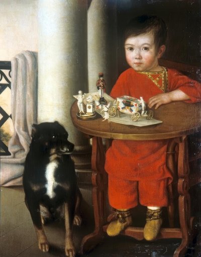 A Boy with Toys 作者 不明