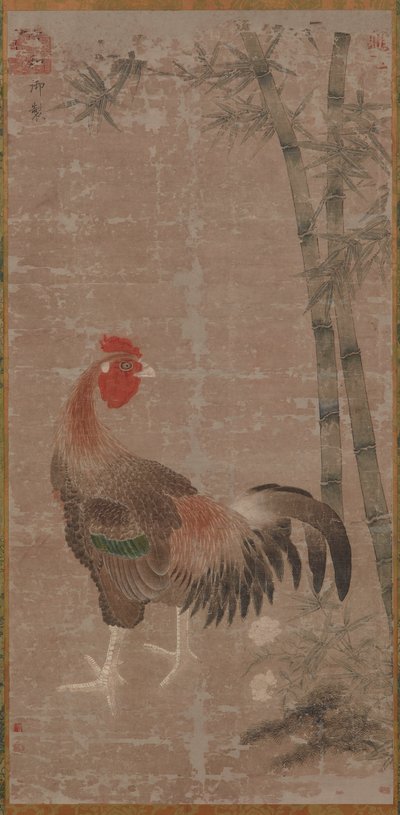 公鸡和竹子，明代，约1105-1135。   作者 不明