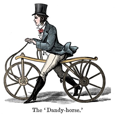 时尚的c1820类型的Dandy-Horse或Draisienne 作者 不明