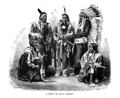 苏族印第安人一群，1872年 作者 不明