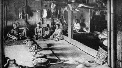加里曼丹本地人长屋，婆罗洲，1922年 作者 不明