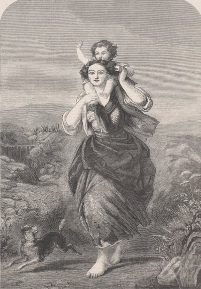 爱的劳动》，摘自《伦敦新闻画报》，1860年3月24日。 作者 不明