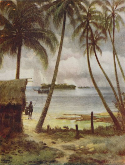 所罗门群岛的泻湖，1923年。 作者 不明