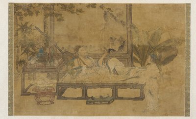 一个人在休息的时候，15-16世纪。 作者 不明