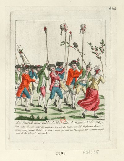 在凡尔赛的难忘的一天，1789年，1789年。 作者 不明