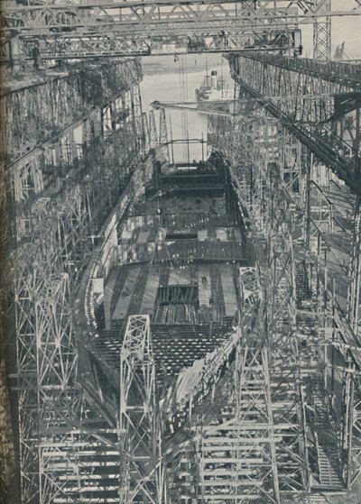 钢巢。丘纳德·怀特·辛格（Cunard White Star）班轮（Georgic）建筑，1927年至1929年，1936年 作者 不明