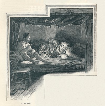 鸦片窝的夜晚，1891年 作者 不明