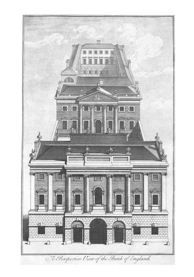 英格兰银行的透视图。，c1775 作者 不明