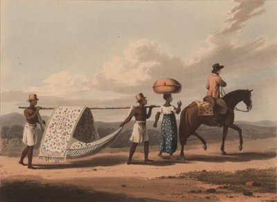 播种机和他的妻子在旅途上，1816年。 作者 不明