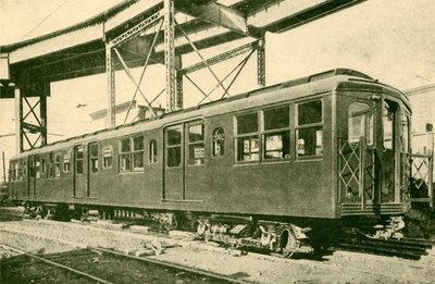 1930年，《纽约地下和高架电气铁路的钢铁车》。 作者 不明