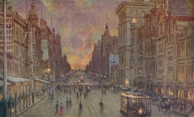 1924年，墨尔本的一条街 作者 不明