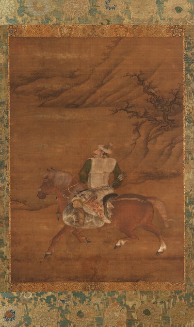 骑马的鞑靼猎人，明朝，15世纪。 作者 不明