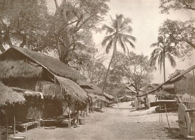 1900年，典型的缅甸乡村场景。 作者 不明