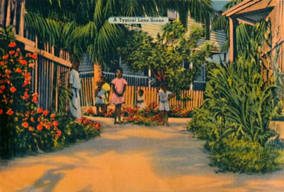 典型的车道场景，c1940s 作者 不明