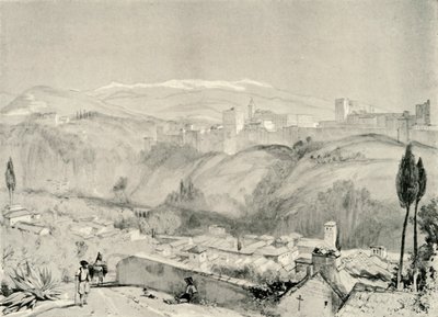 1907年，从阿尔拜辛出发的阿尔罕布拉宫景观。 作者 不明