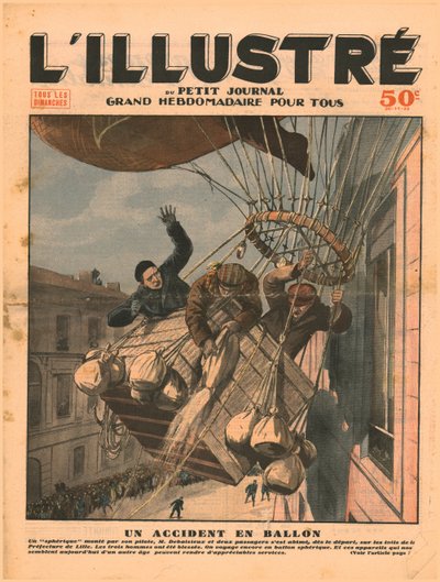 1932年的一次热气球事故。 作者 不明