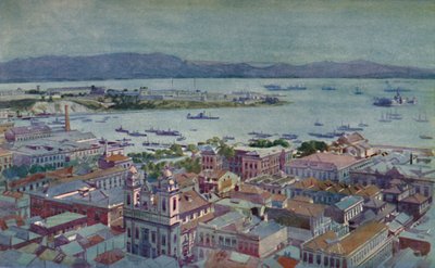 里约热内卢与眼镜蛇岛和财政岛，1914年 作者 不明