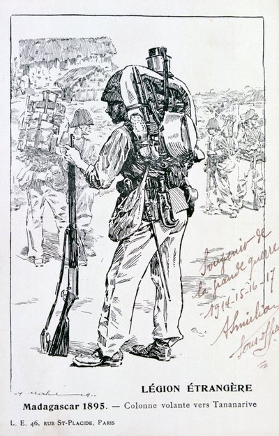 法国外籍军团向马达加斯加的塔纳纳里夫进发的专栏，1895年 作者 不明
