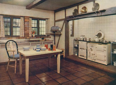 由达西·布拉德尔夫人（Darcy Braddell）夫人重新设计的农舍厨房，伦敦，1936年 作者 不明