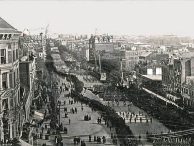 1895年在美国首都华盛顿举行的庆祝日。 作者 不明