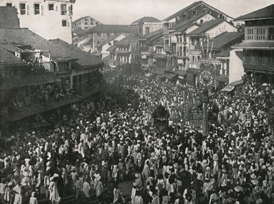 伟大的本土游行队伍，印度孟买，1895年。 作者 不明