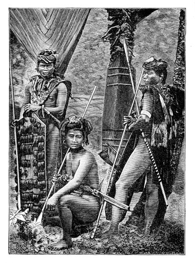 一群Dyaks，c1900 作者 不明