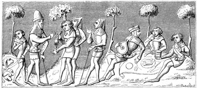 狩猎队集会，1849年 作者 不明