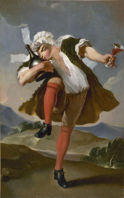 一个好的Bouteille。一个酒商的招牌，1780年至1800年间。 作者 不明