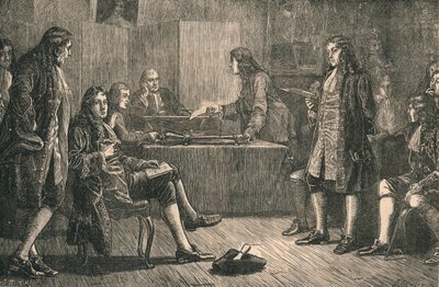皇家学会在起重机队的一次会议上，伦敦舰队街，18世纪，c1880年。 作者 不明