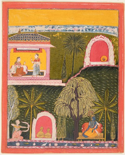 Rasikapriya系列的页面，c。 1660。 作者 不明
