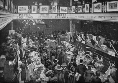 彼得·罗宾逊百货商店的拍卖日，伦敦牛津街，1903年，1903年 作者 不明