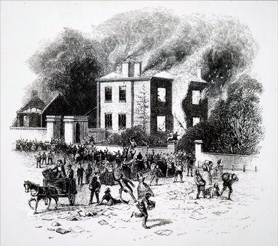 1791年伯明翰暴动的一个场景。 作者 不明