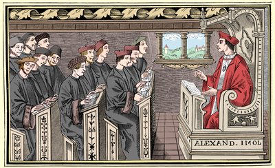 一所校舍，建于16世纪1849年。 作者 不明