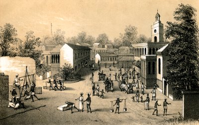 孟买的一条街，1847年 作者 不明