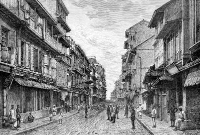 1895年，印度孟买的一条街 作者 不明