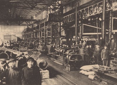 Putilov工厂的车间c。 1914年 作者 不明